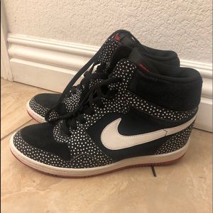 Nike Force Sky High Wedge Sneakers Polka Dot